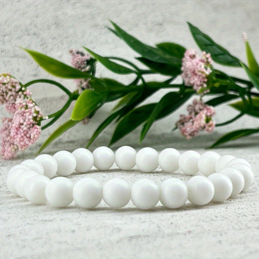 White Agate Stone Bracelet