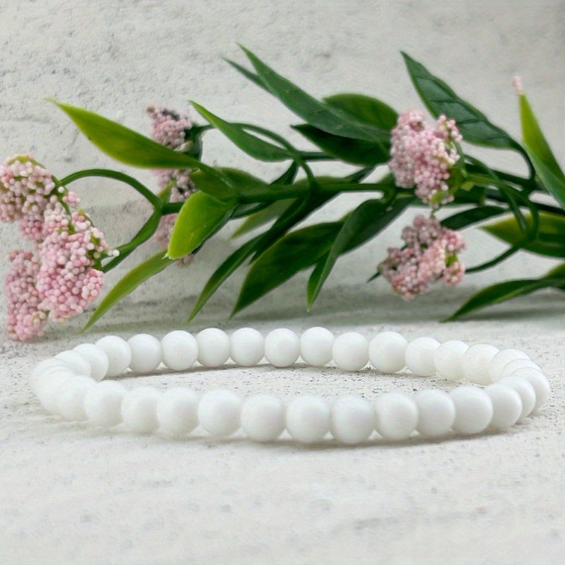 White Agate Stone Bracelet