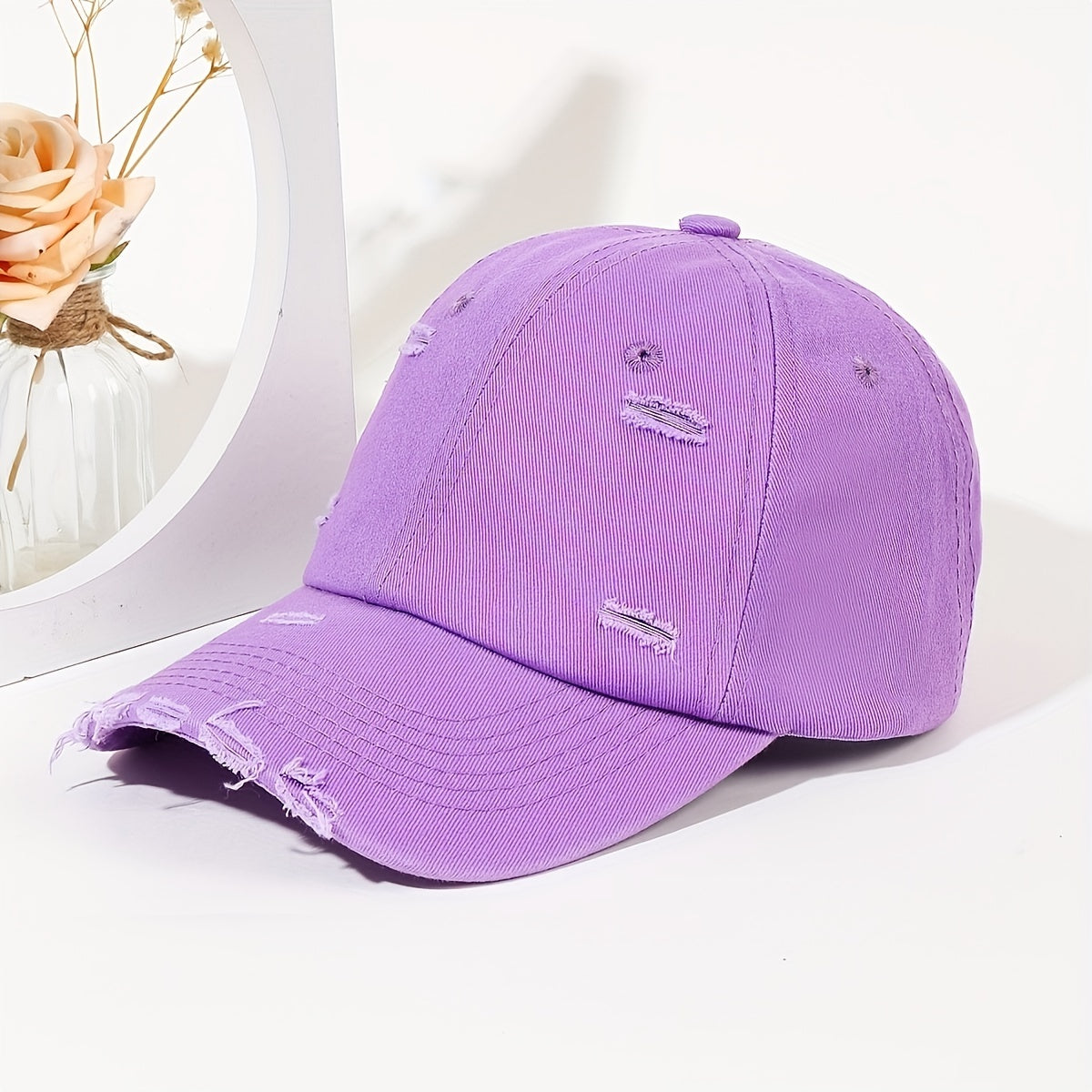 Distressed Solid Colour Cap