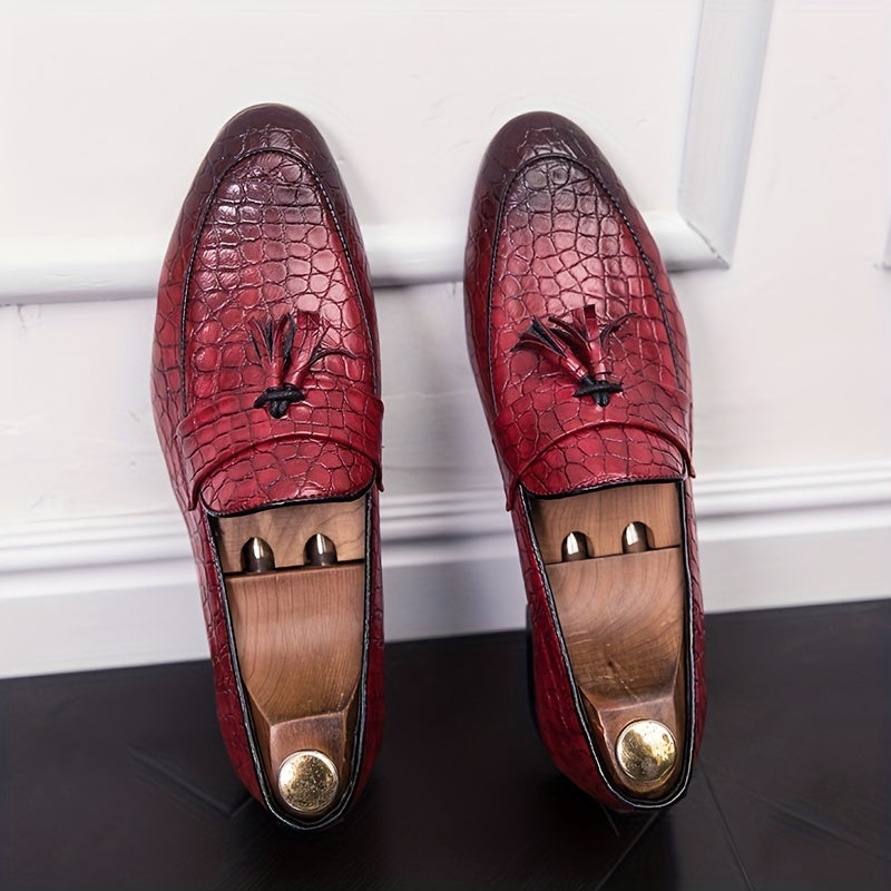 Scale Print Loafers