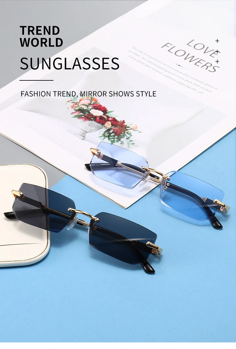 3pc Rimless Sunglasses