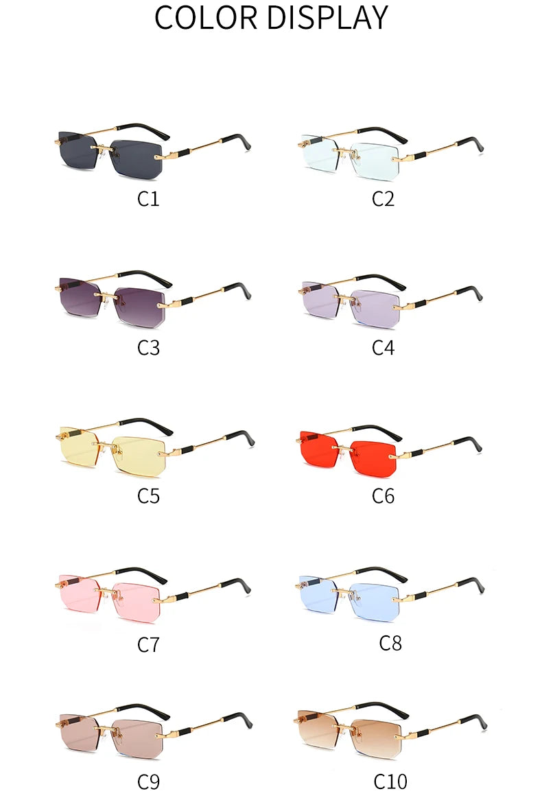 3pc Rimless Sunglasses