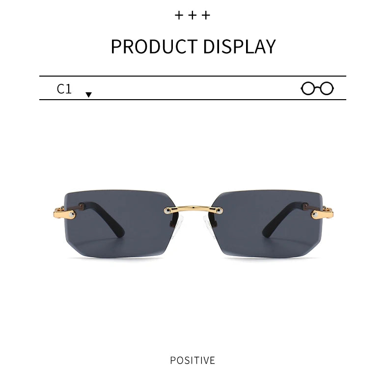 3pc Rimless Sunglasses