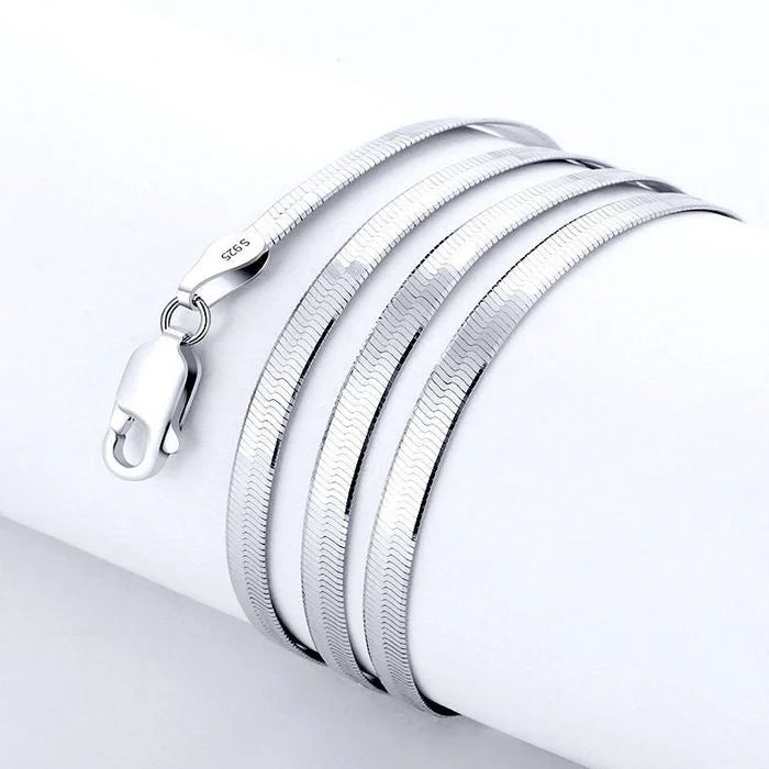 925 Sterling Silver 4MM Blade Chain