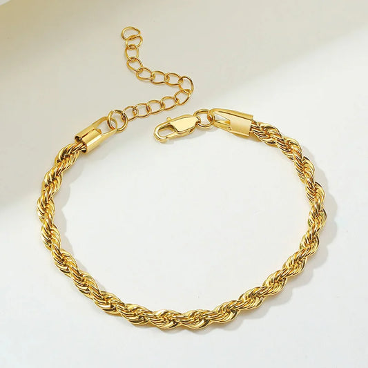 Twisted Rope Chain Bracelet