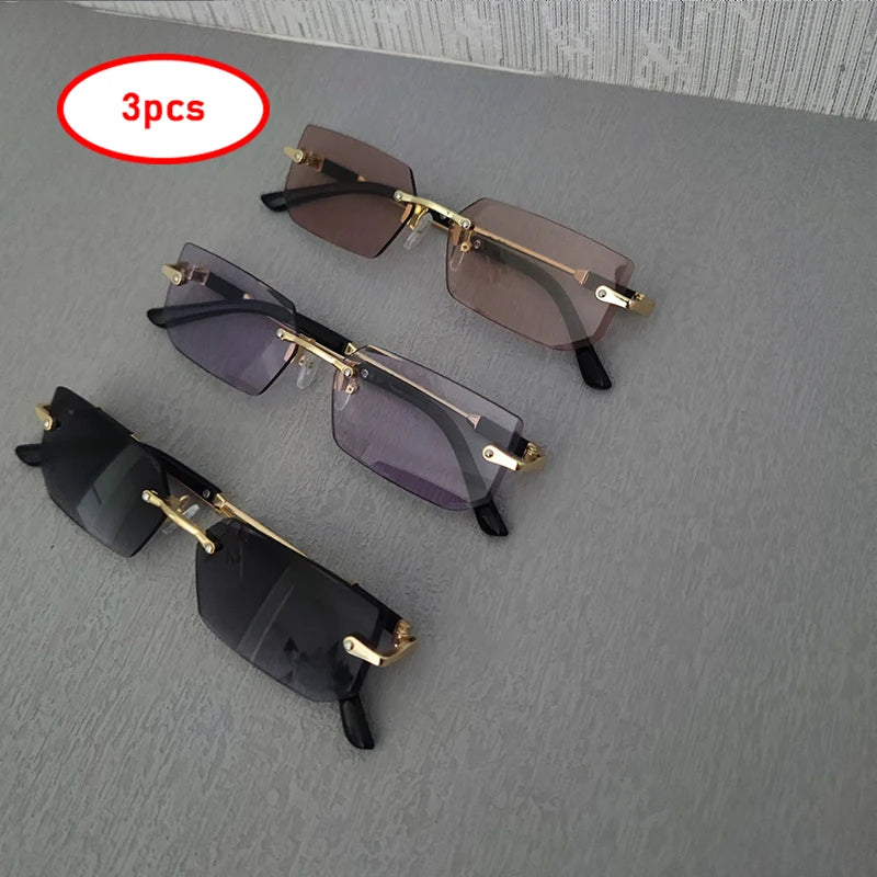 3pc Rimless Sunglasses