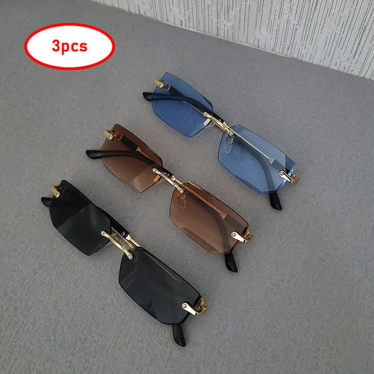 3pc Rimless Sunglasses