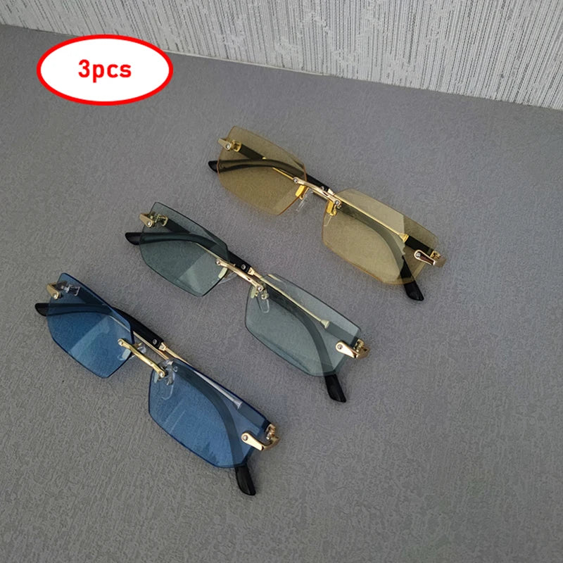 3pc Rimless Sunglasses