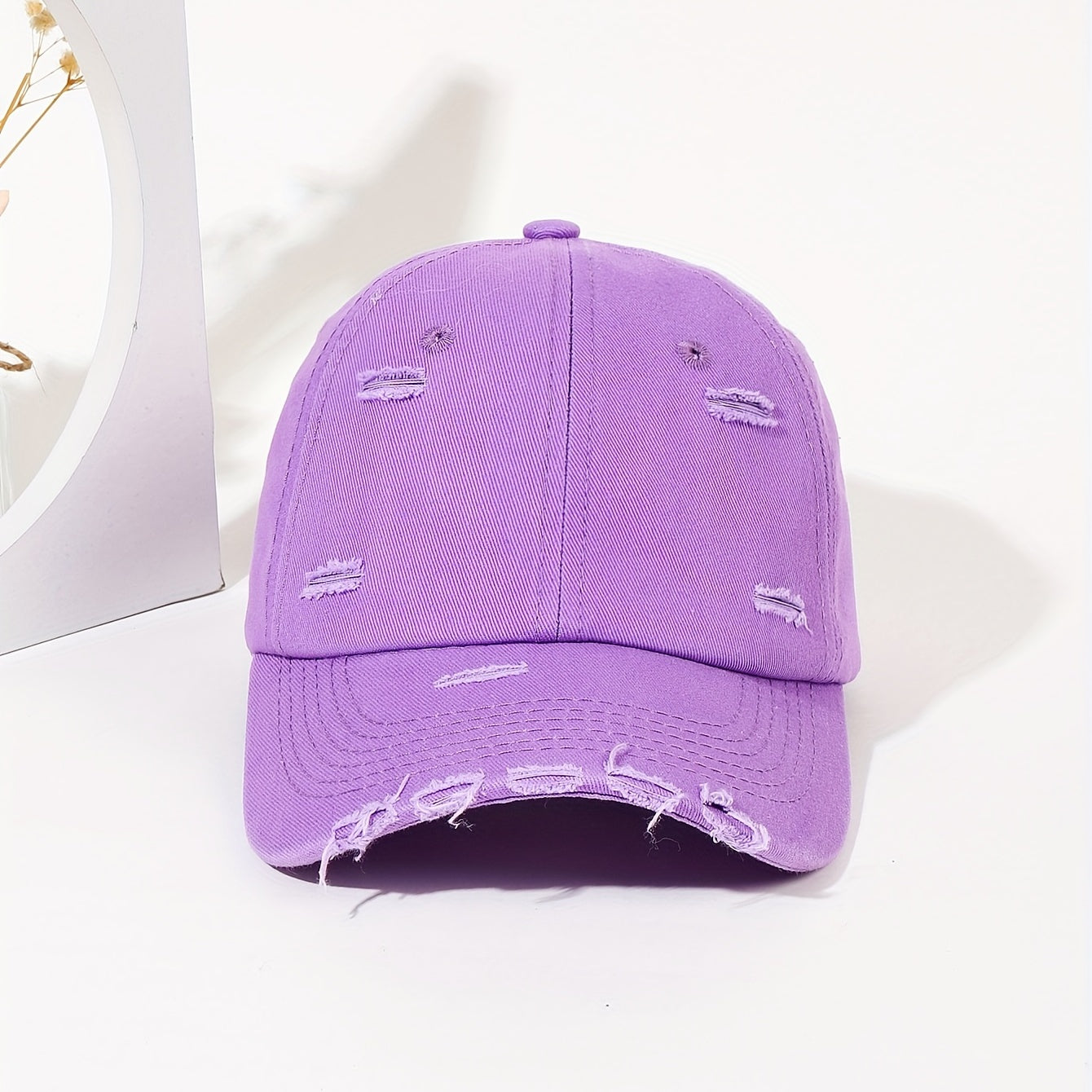 Distressed Solid Colour Cap