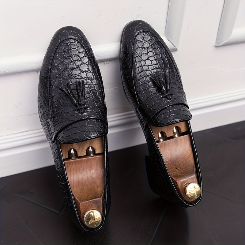 Scale Print Loafers