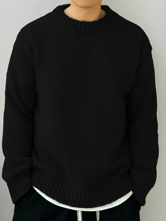 Solid Knitted Pullover